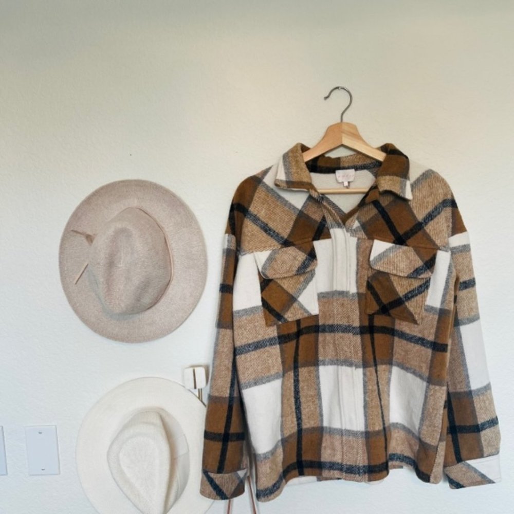 Entro Plaid Shacket - Picture 2 of 5